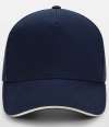 B15C Beechfield Ultimte Sandwich Peak Cap Navy / Putty colour image
